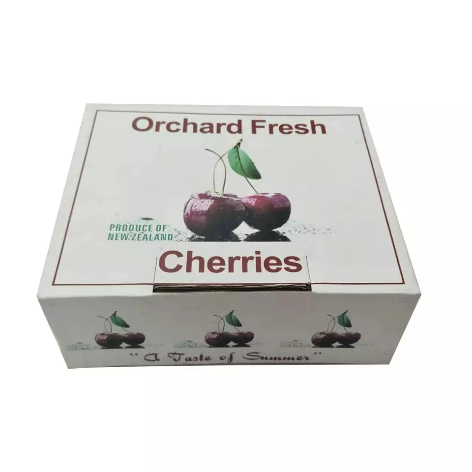 Custom Brand Logo Printed Apples Packing Fresh Fruit Corrugated Paper Box Packaging Avocado Fruit and Veg Market Tray